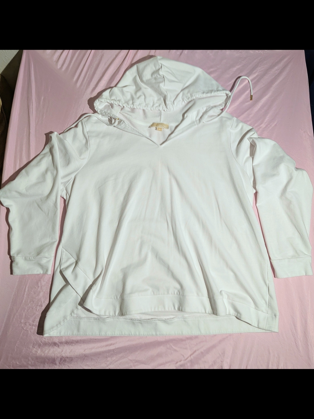 ✨ Michael Kors White V-Neck Slouchy Lounge Hoodie ✨